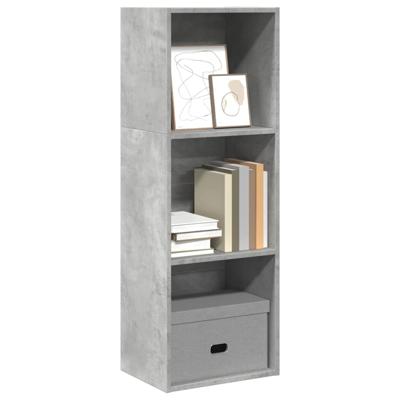 Boekenkast 40x30x114 cm bewerkt hout betongrijs