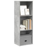 Boekenkast 40x30x114 cm bewerkt hout betongrijs