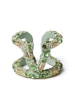 Valentino Garavani bague à ornements en cristal - Vert