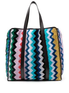 Missoni Home sac cabas en éponge à motif zig-zag - Bleu