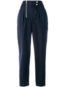 Calvin Klein pantalon à détail de zip - Bleu