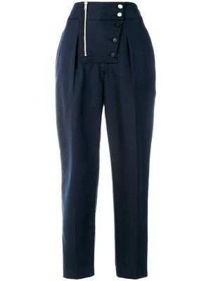 Calvin Klein pantalon à détail de zip - Bleu
