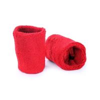 Pols zweetbandjes - 2x stuks - rood - voor volwassenen