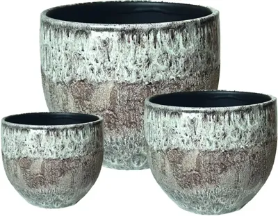 Terraliet bloempot 17x16cm goud