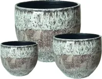 Terraliet bloempot 17x16cm goud