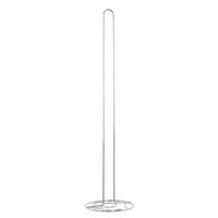 Wc/toiletrol houder staand zilver met bloemetjespatroon 55 cm - thumbnail