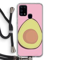 Avocado: Samsung Galaxy M31 Transparant Hoesje met koord