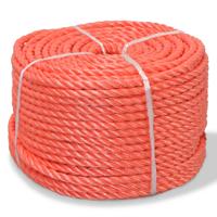 Touw gedraaid 16 mm 100 m polypropyleen oranje