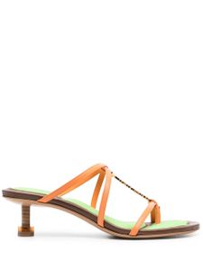 Jacquemus sandales Pralu 45 mm en cuir - Orange