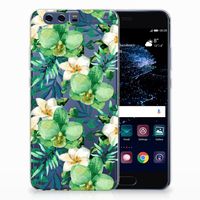 Huawei P10 Plus TPU Case Orchidee Groen - thumbnail