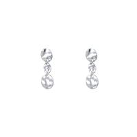 Day&Eve Oorbellen Long Round Stud | Zilver