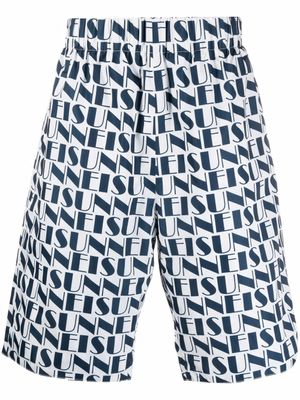 Sunnei short réversible à logo imprimé - Blanc