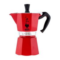 Italiaanse koffiemaker - BIALETTI - Moka Express - Geschikt voor alle kookplaten behalve inductie - 6 kopjes - 300 ml - Rood