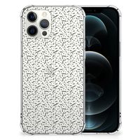 iPhone 12 Pro Max Doorzichtige Silicone Hoesje Stripes Dots - thumbnail