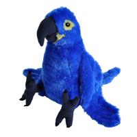 Wild Republic Papegaai - pluche - blauw - 30 cm - vogel - knuffeldier