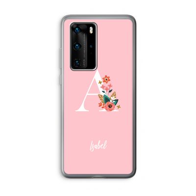 Pink Bouquet: Huawei P40 Pro Transparant Hoesje