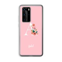 Pink Bouquet: Huawei P40 Pro Transparant Hoesje