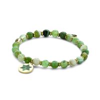 CO88 Collection Majestic 8CB 90504 Natuustenen Armband - Agaat - One-size / 6 mm - Groen - thumbnail