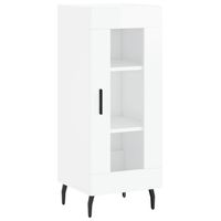 The Living Store Dressoir - Klassiek - Hoogglans wit - 34.5x34x90cm - thumbnail