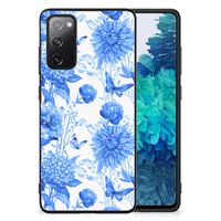Bloemen Hoesje voor Samsung Galaxy S20 FE Flowers Blue