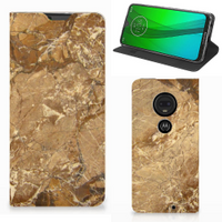 Motorola Moto G7 | G7 Plus Standcase Marmer Creme - thumbnail