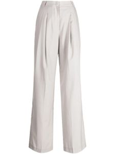 Low Classic pantalon de tailleur en laine à plis - Gris