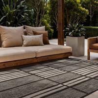 Vloerkleed Allington Rechthoekig - Zwart Wit 170x120cm - Polypropyleen - Dekbed-Discounter.nl