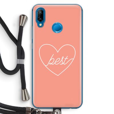 Best heart: Huawei P20 Lite Transparant Hoesje met koord