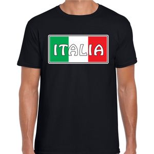 Italie / Italia landen t-shirt zwart heren