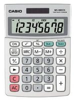 Casio MS-88ECO Bureaurekenmachine Zilver Aantal displayposities: 8 werkt op zonne-energie, werkt op batterijen (b x h x d) 103 x 31 x 145 mm