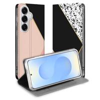 Samsung Galaxy S26 Plus | Flip Style Cover | Black Pink Shapes