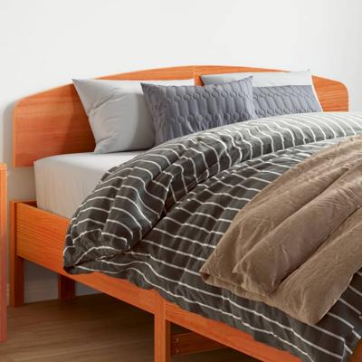 Hoofdbord 140 cm massief grenenhout wasbruin
