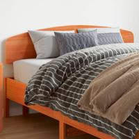 Hoofdbord 140 cm massief grenenhout wasbruin