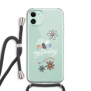 Tough Life: iPhone 11 Transparant Hoesje met koord