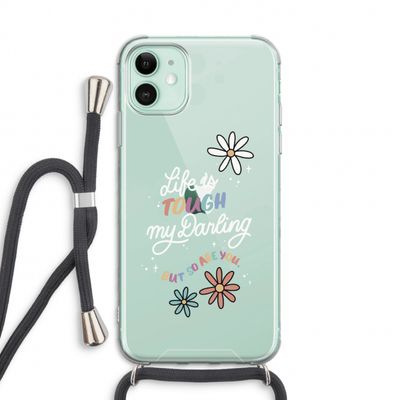Tough Life: iPhone 11 Transparant Hoesje met koord