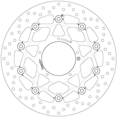BREMBO Serie Oro remschijf, remschijven voor de moto, zwevend 78B408B7 BREMBO Serie Oro remschijf, remschijven voor de moto, zwevend 78B408B7