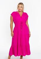 Yoek Lange jurk MIX | Roze | Maat 54/56