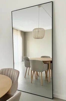 Rechthoekige spiegel 215x110 cm - Zwart