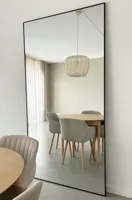Rechthoekige spiegel 215x110 cm - Zwart