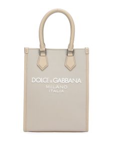 Dolce & Gabbana sac porté épaule à patch logo - Tons neutres