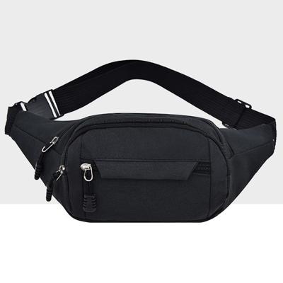 Pure kleur multi-functie zakken waterdichte borst tas taille Cross Body sport Bag (zwart)