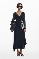Gerimpelde krantenjurk - BLACK - XL Gerimpelde krantenjurk - BLACK - XL