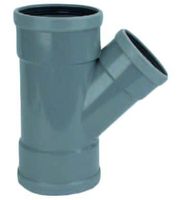 PVC Verloop T-Stuk 45° manchet - 3 x mof 160 x 110 mm