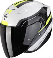 SCORPION EXO-230 Hipe, Jethelm of scooter helm, Wit-Zwart-Fluo Geel