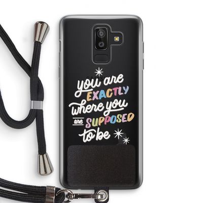 Right Place: Samsung Galaxy J8 (2018) Transparant Hoesje met koord