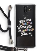 Right Place: Samsung Galaxy J8 (2018) Transparant Hoesje met koord