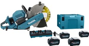 Makita CE002GT401X | XGT 2x40 V Max Doorslijper 355mm | 4 x 5.0 Ah accu + duo snellader | met AWS zender | In Mbox - CE002GT401X