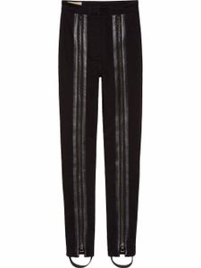 Gucci pantalon à détails de zips - Noir