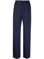 Câllas Milano pantalon en satin à taille haute - Bleu