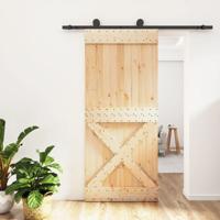 Schuifdeur met beslag 90x210 cm massief grenenhout